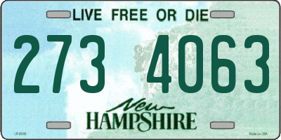 NH license plate 2734063