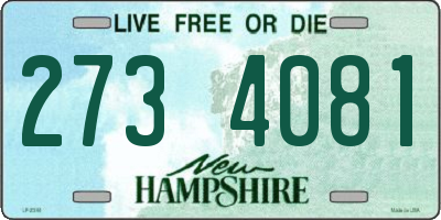 NH license plate 2734081