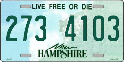 NH license plate 2734103