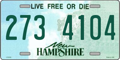 NH license plate 2734104