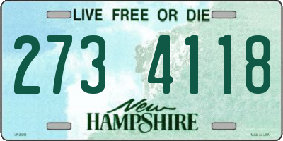 NH license plate 2734118
