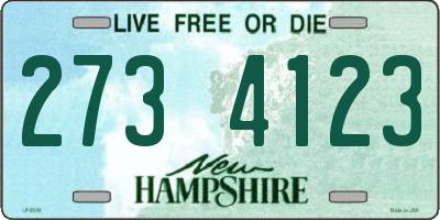 NH license plate 2734123