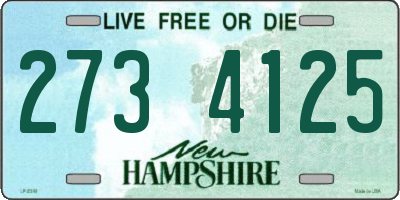 NH license plate 2734125