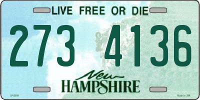 NH license plate 2734136
