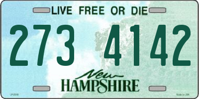 NH license plate 2734142