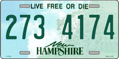 NH license plate 2734174