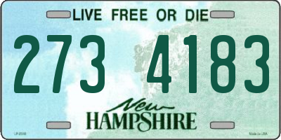 NH license plate 2734183