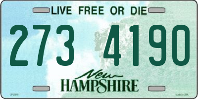NH license plate 2734190