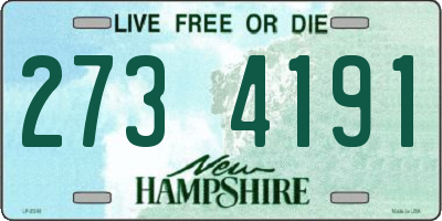 NH license plate 2734191