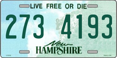 NH license plate 2734193