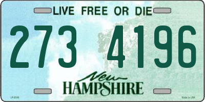 NH license plate 2734196