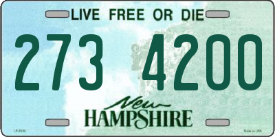 NH license plate 2734200