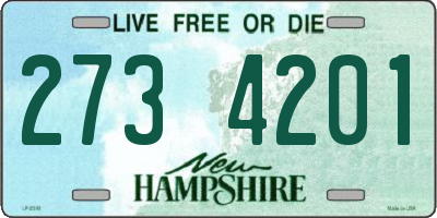 NH license plate 2734201