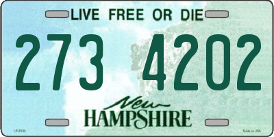 NH license plate 2734202
