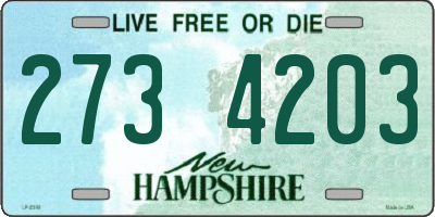 NH license plate 2734203
