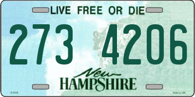 NH license plate 2734206