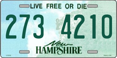 NH license plate 2734210