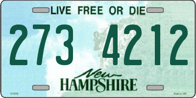 NH license plate 2734212