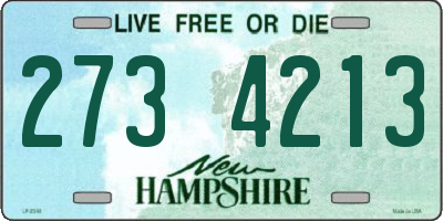 NH license plate 2734213