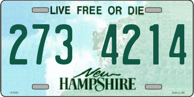 NH license plate 2734214