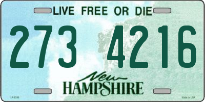NH license plate 2734216
