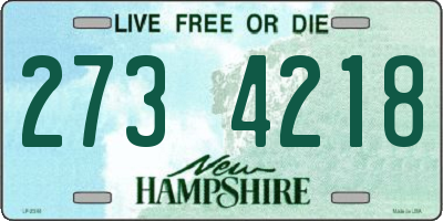 NH license plate 2734218
