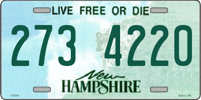 NH license plate 2734220