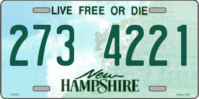 NH license plate 2734221