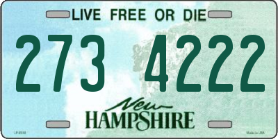 NH license plate 2734222
