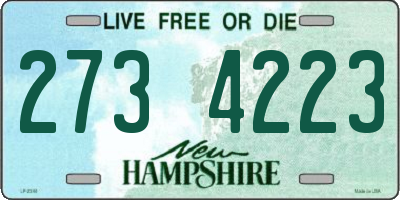 NH license plate 2734223
