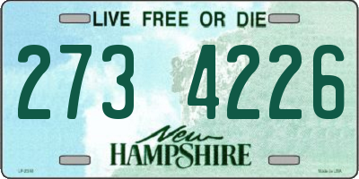 NH license plate 2734226
