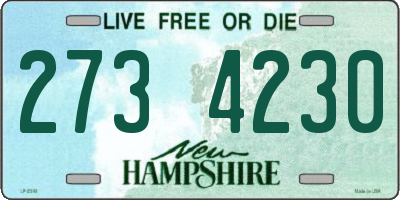 NH license plate 2734230