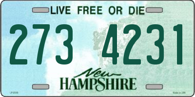 NH license plate 2734231