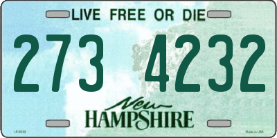 NH license plate 2734232
