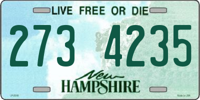 NH license plate 2734235