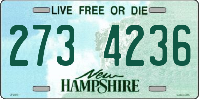 NH license plate 2734236