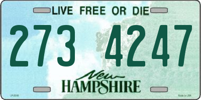 NH license plate 2734247