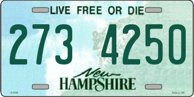 NH license plate 2734250