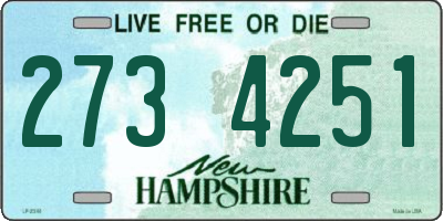 NH license plate 2734251