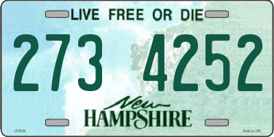 NH license plate 2734252
