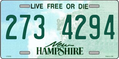 NH license plate 2734294