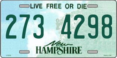 NH license plate 2734298