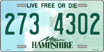 NH license plate 2734302