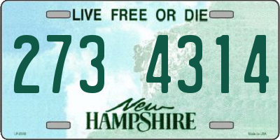 NH license plate 2734314