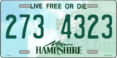 NH license plate 2734323