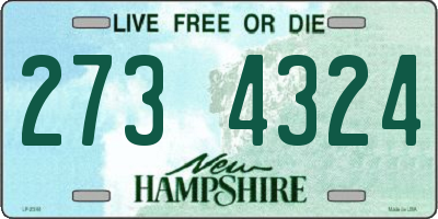 NH license plate 2734324