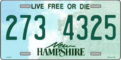 NH license plate 2734325