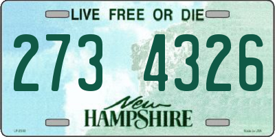 NH license plate 2734326