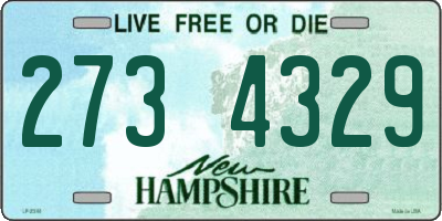 NH license plate 2734329