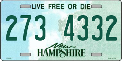 NH license plate 2734332